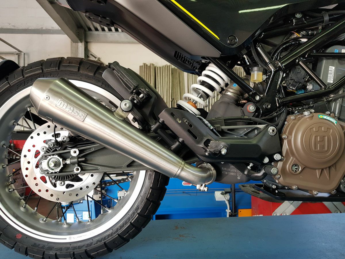 ハスクバーナ スヴァルトピレン401 ステンレス Tromb スリップオンマフラー MASS Exhaust_3