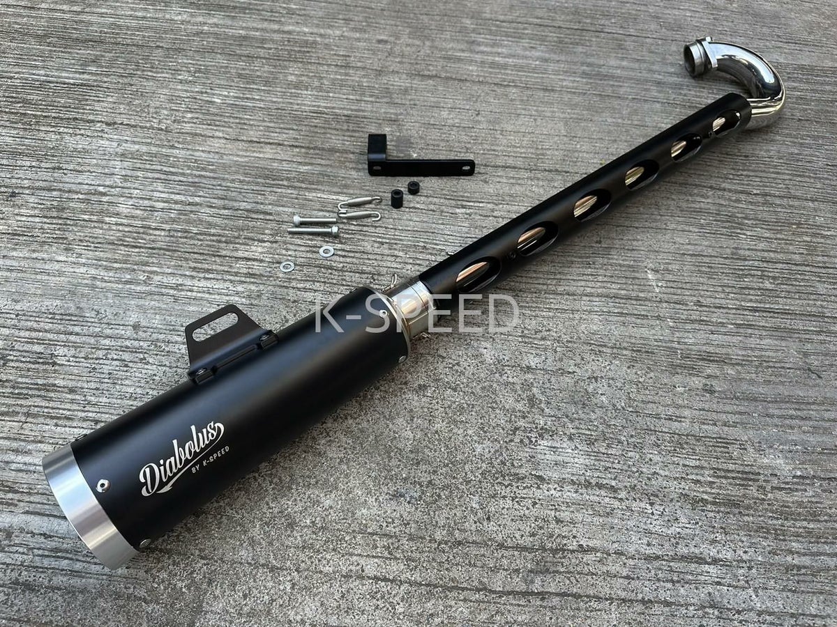 トライアンフ スクランブラー400X フルエキゾースト アップマフラー ブラック/シルバー K-SPEED_5