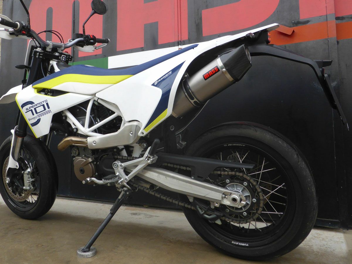 ハスクバーナ 701スーパーモト オーバルチタン スリップオンマフラー(レーシング) MASS Exhaust_2