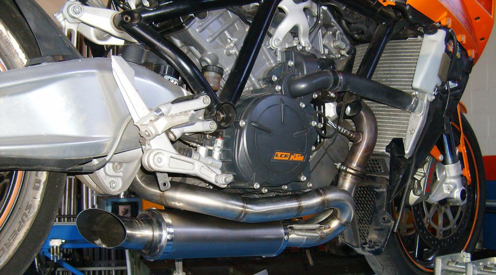 KTM 1190 RC8 R オーバルチタン 2in1 セミコンプリートマフラー MASS