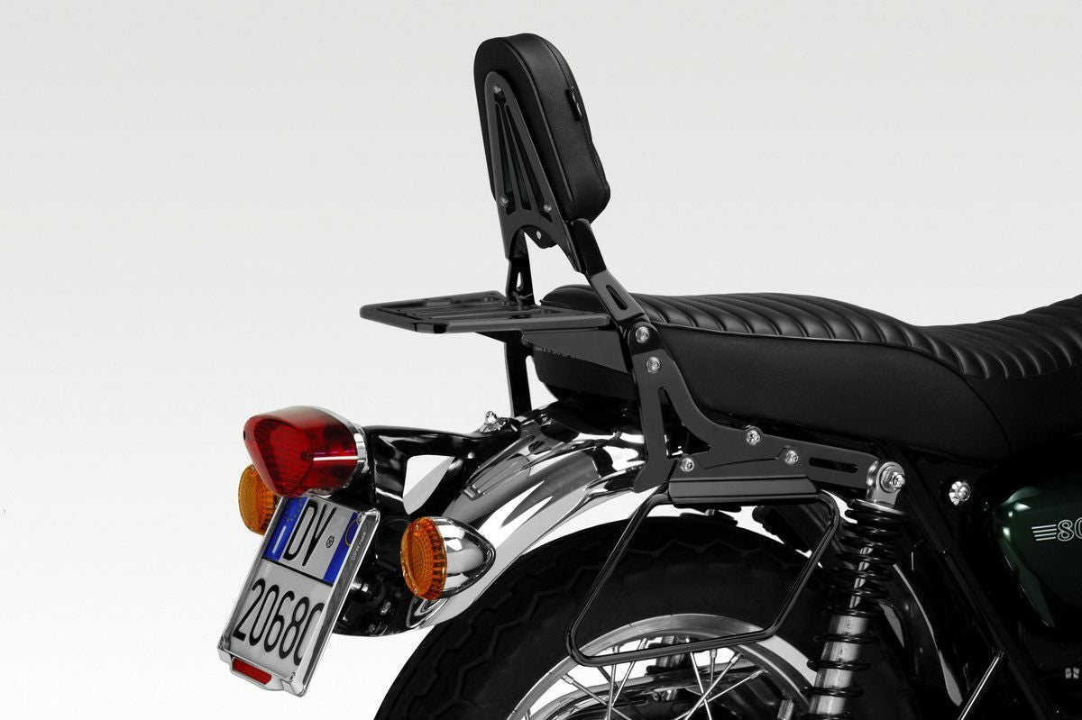 W650/W800 シーシーバー バックレスト ブラック DPM | バイクカスタム