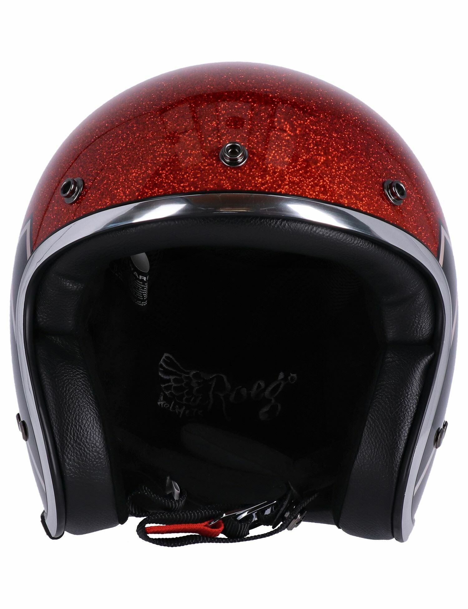 Roeg x 13-1/2 ジェットヘルメット レッドフレーク | バイクカスタム