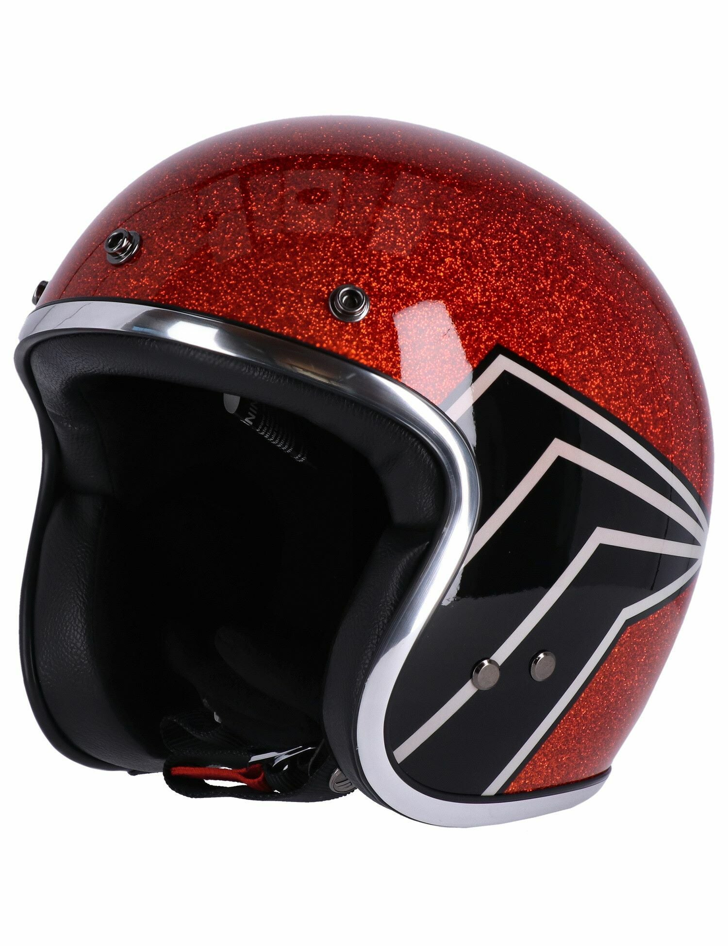 Roeg x 13-1/2 ジェットヘルメット レッドフレーク | バイクカスタム