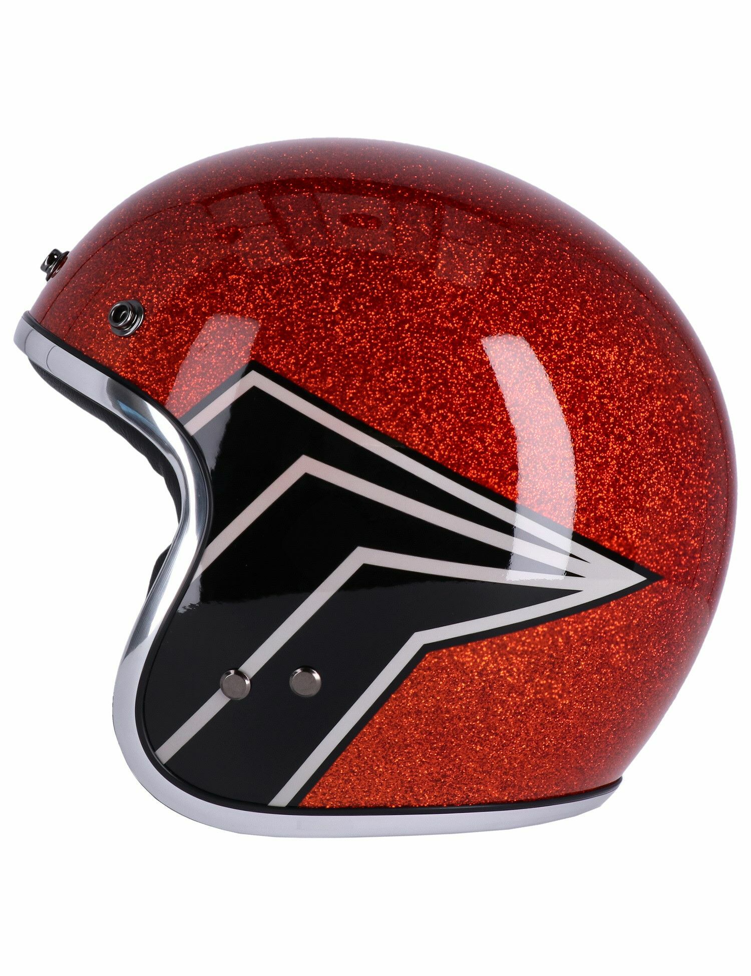 Roeg x 13-1/2 ジェットヘルメット レッドフレーク | バイクカスタム