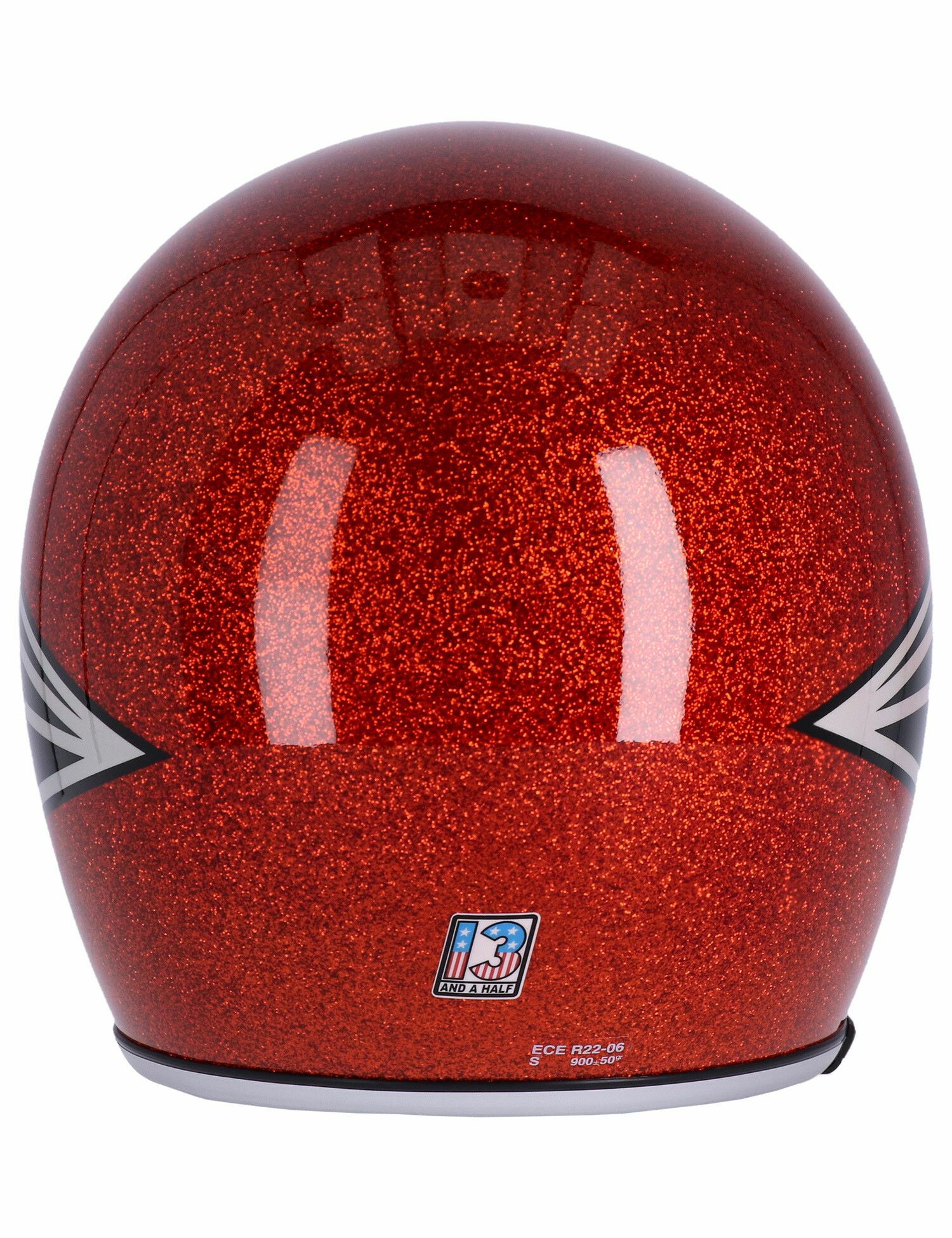 Roeg x 13-1/2 ジェットヘルメット レッドフレーク | バイクカスタム