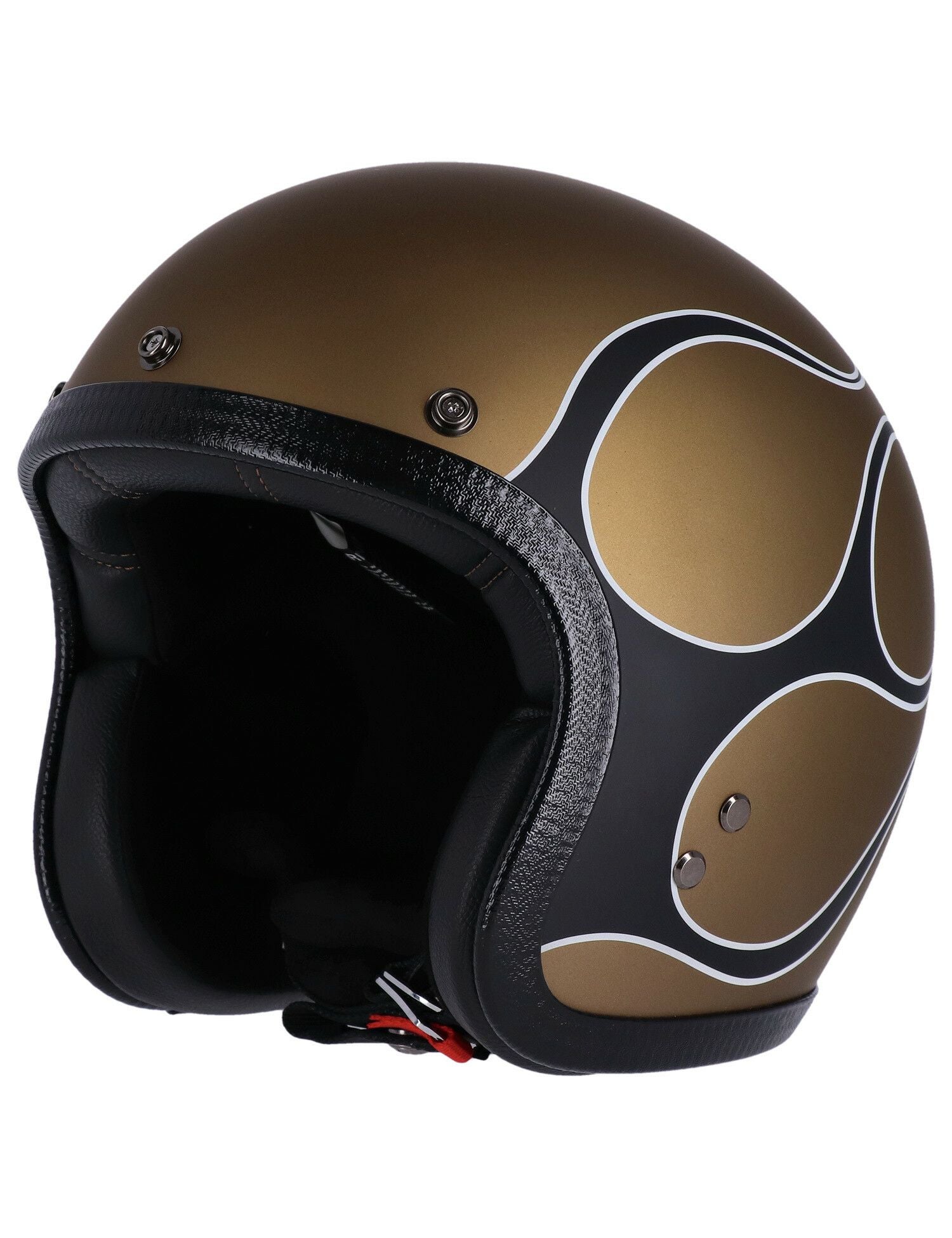 Roeg x 13-1/2 ジェットヘルメット フレイムパターン マットゴールド