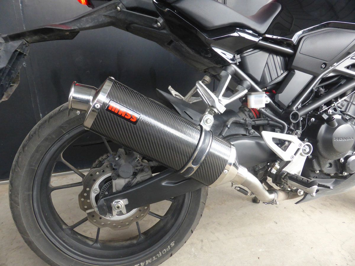 CB250R/CB300R オーバルカーボン スリップオンマフラー MASS Exhaust
