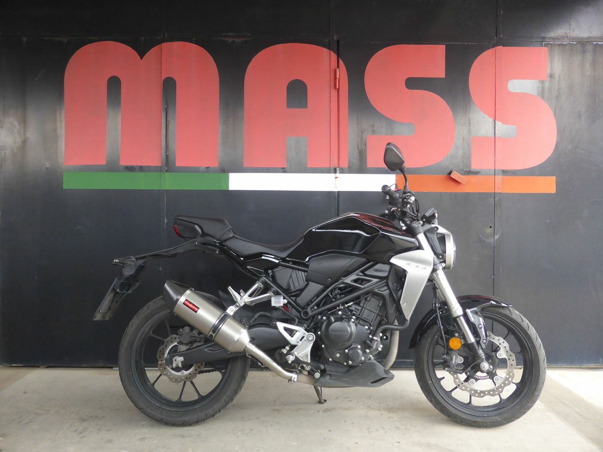 CB250R/CB300R オーバルチタン スリップオンマフラー カーボンチップ