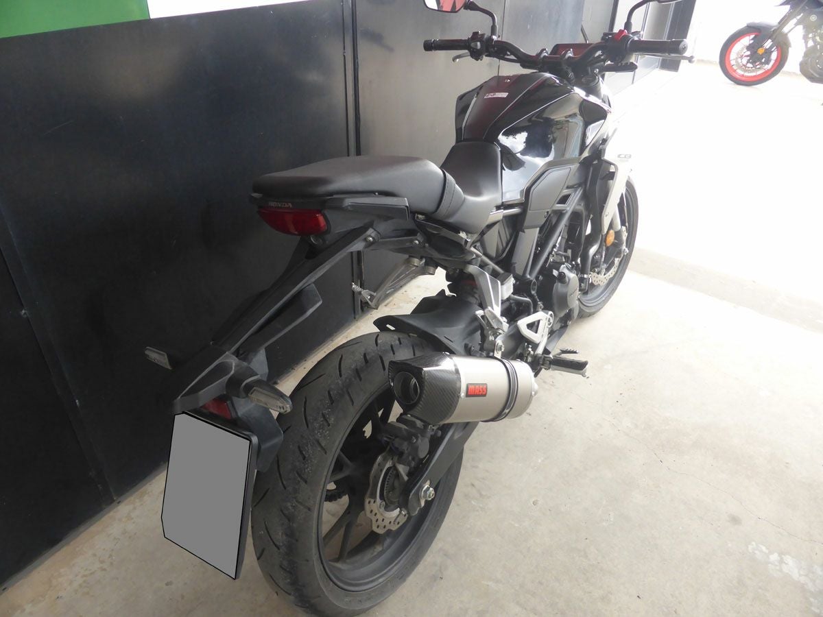 CB250R/CB300R オーバルチタン スリップオンマフラー カーボンチップ