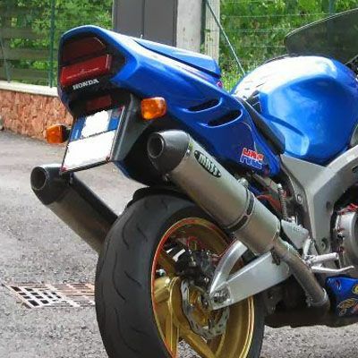 CBR1100XX オーバルチタン スリップオンマフラー カーボンチップ MASS