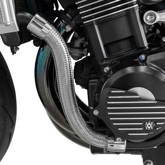 カワサキ Z900RS 21- クローム ステンメッシュ ラジエターチューブ