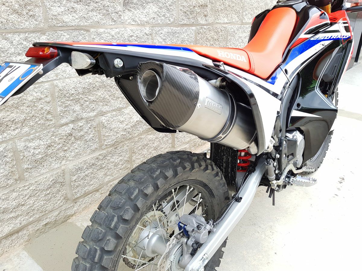 CRF250 Rally オーバルステンレス スリップオンマフラー カーボン
