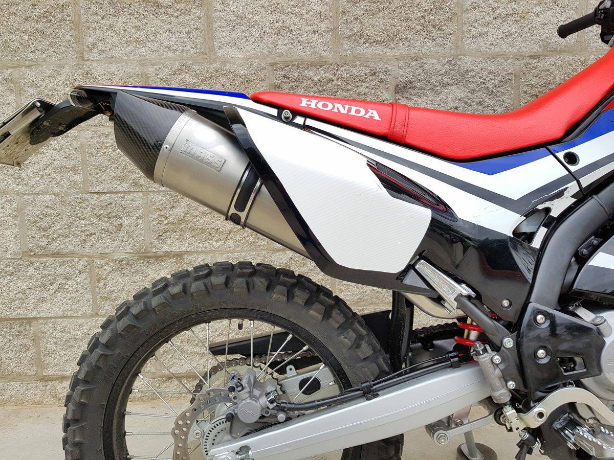 CRF250 Rally オーバルステンレス スリップオンマフラー カーボン