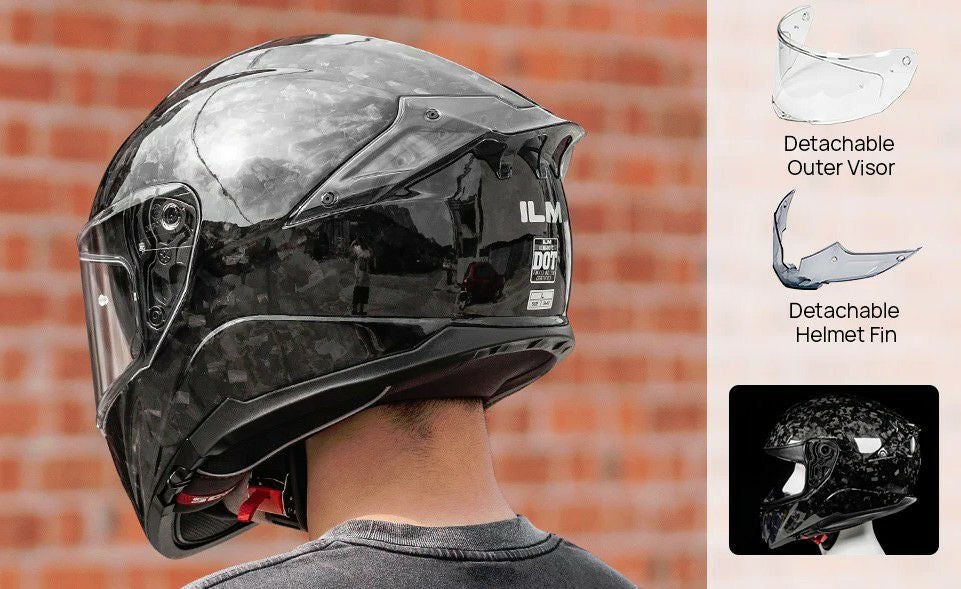 フルカーボン製　ヘルメット模型 ILM フルフェイス カーボン ヘルメット 861C 