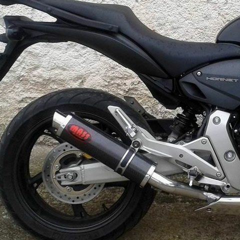 CB600F HORNET / CBR600F デュアルスリップオンマフラー CB600F ホーネット600 07-11 GP1 カーボン スリップオンマフラー MASS
