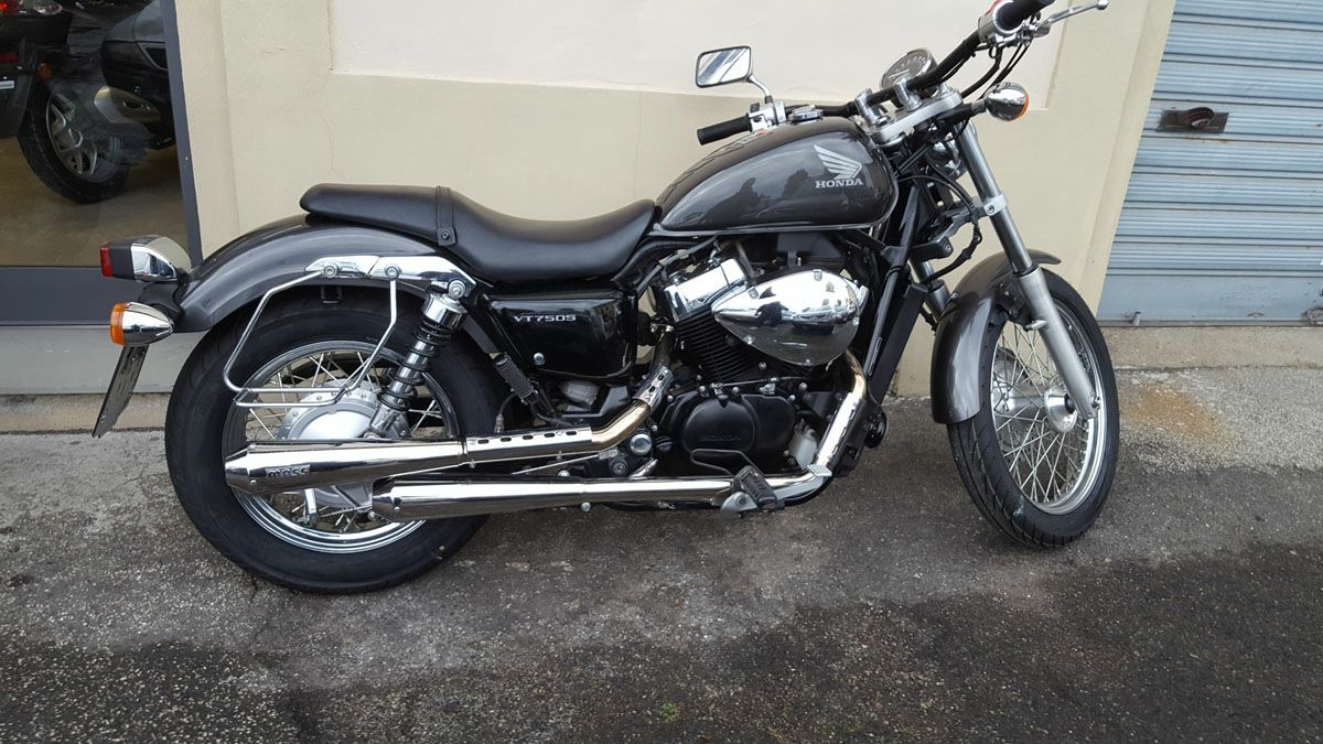 VT750S シャドウ ステンレス Tromb フルエキゾーストマフラー MASS