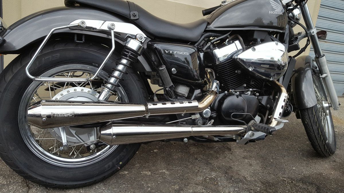 VT750S シャドウ ステンレス Tromb フルエキゾーストマフラー MASS