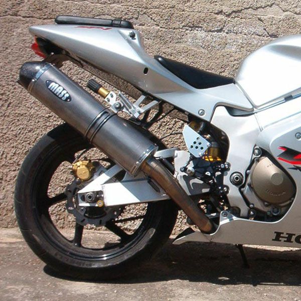 VTR1000SP-1 オーバルチタン スリップオンマフラー カーボンチップ
