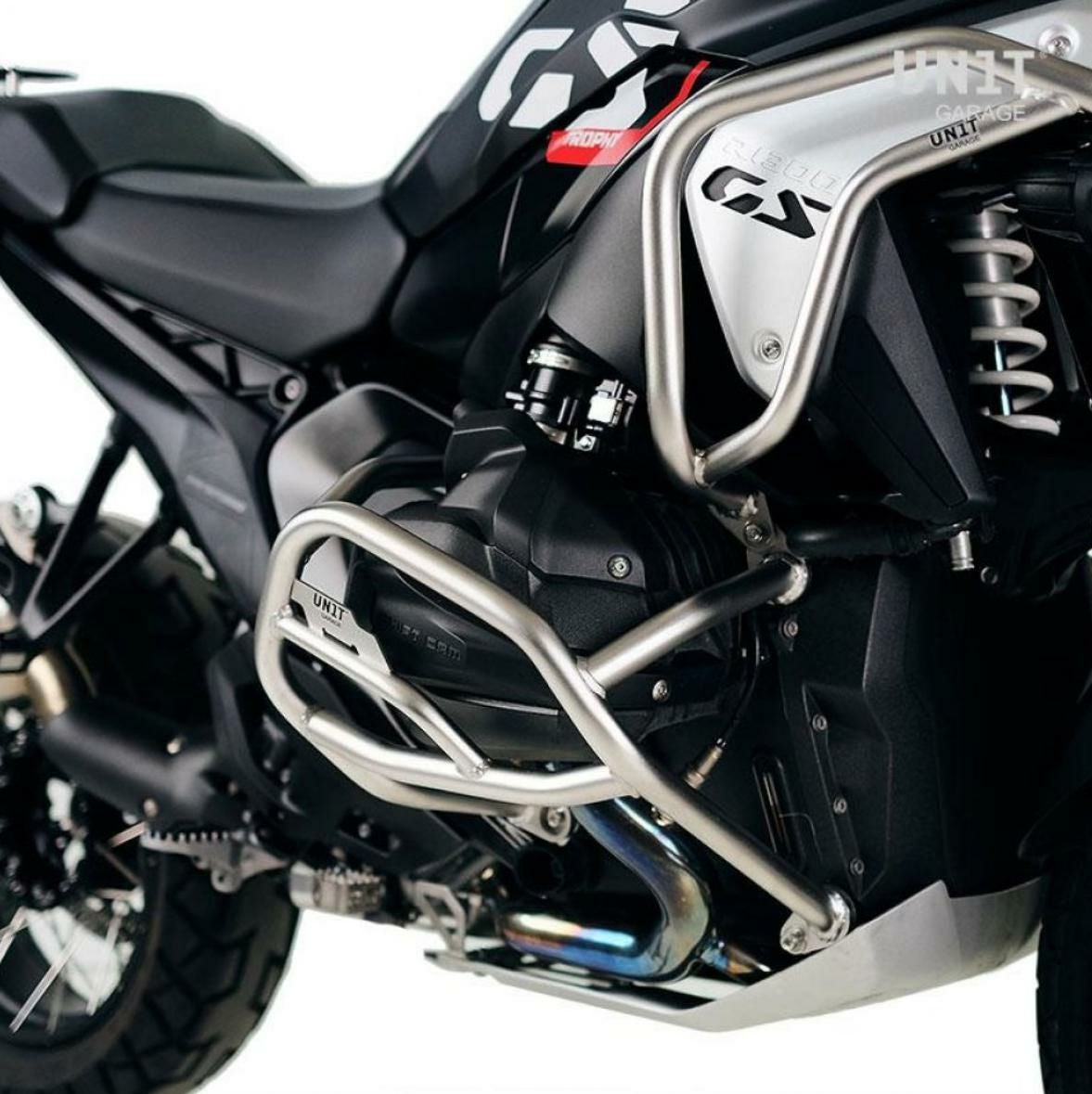  R1300GS用 純正ショートグラブバーセット BMW R1300GS パッセンジャーグラブバー シルバー UNIT GARAGE | バイク