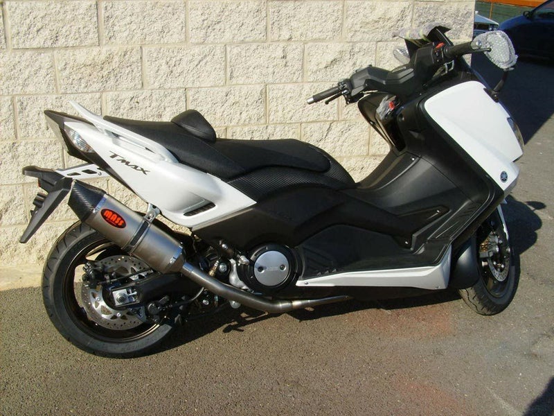 TMAX オーバルチタン フルエキゾーストマフラー カーボンチップ MASS 