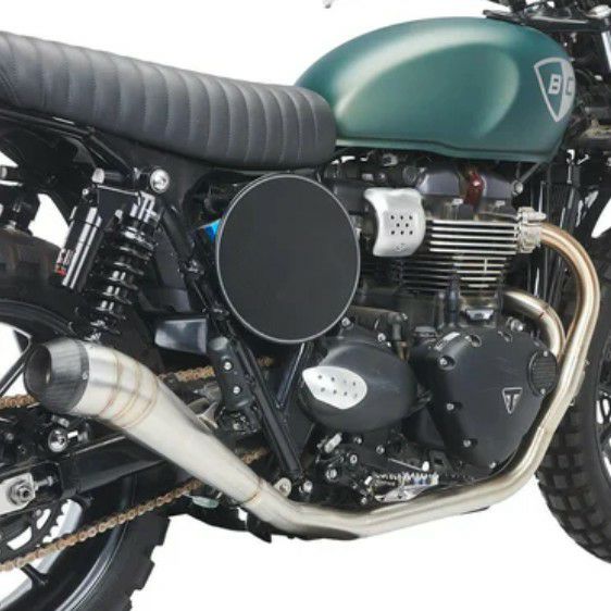 cb350　スクランブラーマフラー書有り　ローリング・ストーンズ スクランブラー900/ストリートスクランブラー スリップオンマフラー
