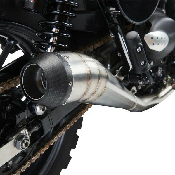 cb350　スクランブラーマフラー書有り　ローリング・ストーンズ スクランブラー900/ストリートスクランブラー スリップオンマフラー