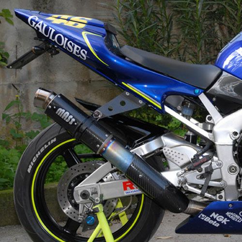 YZF-R1 98-01 M1スタイル チタンカーボン スリップオンマフラー MASS