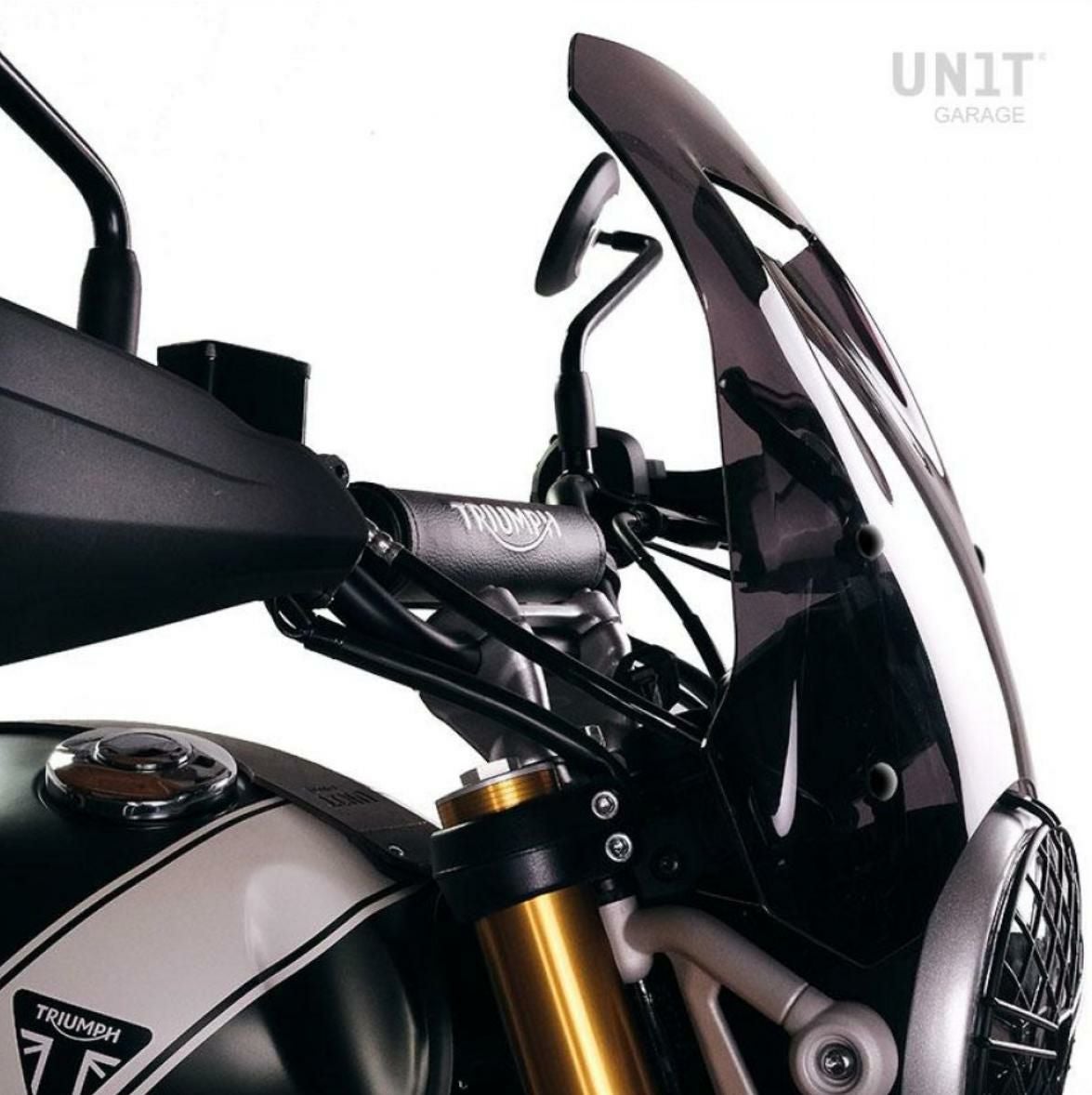 TRIUMPH バイクシールド 薄いスモーク トライアンフ スクランブラー400X ウインドシールド ダークスモーク