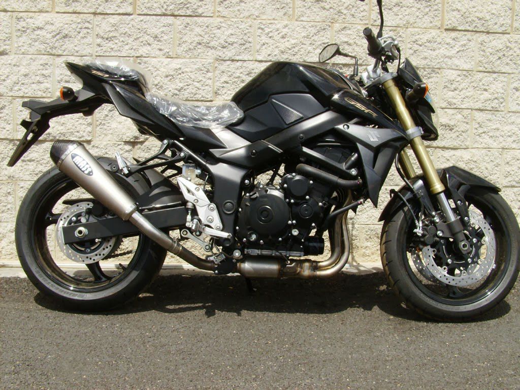 GSR750 Evoチタン スリップオンマフラー カーボンチップ MASS Exhaust