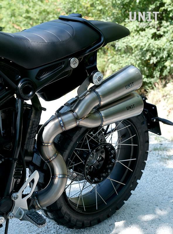BMW RnineT Scrambler スリップオンマフラー ダブルハイパイプ