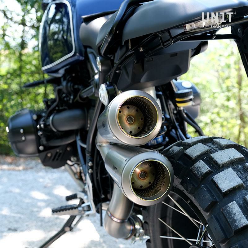 BMW RnineT Scrambler スリップオンマフラー ダブルハイパイプ