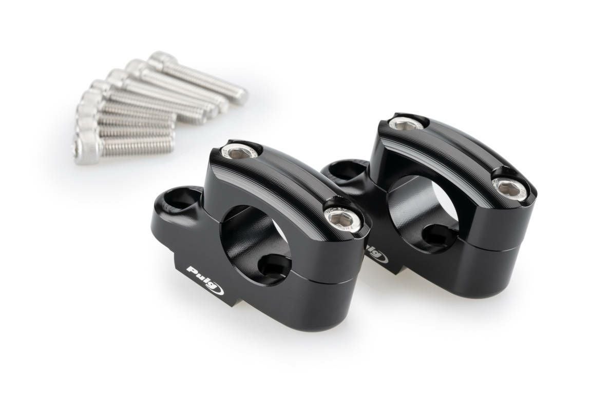 28.6mm ファットバー対応 ハンドルライザー ブラック プーチ | バイク