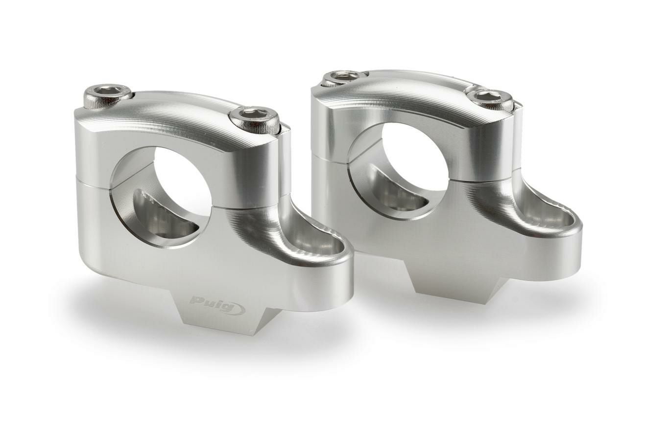 28.6mm ファットバー対応 ハンドルライザー シルバー プーチ | バイク