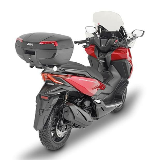ジビ(GIVI) MONOLOCK 46L トップケース E46 リビエラ ブラック/レッド 