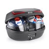ジビ(GIVI) MONOLOCK 45L トップケース E455 シンプリー ブラック/レッドリフレクター ユニバーサルベースプレート付_2