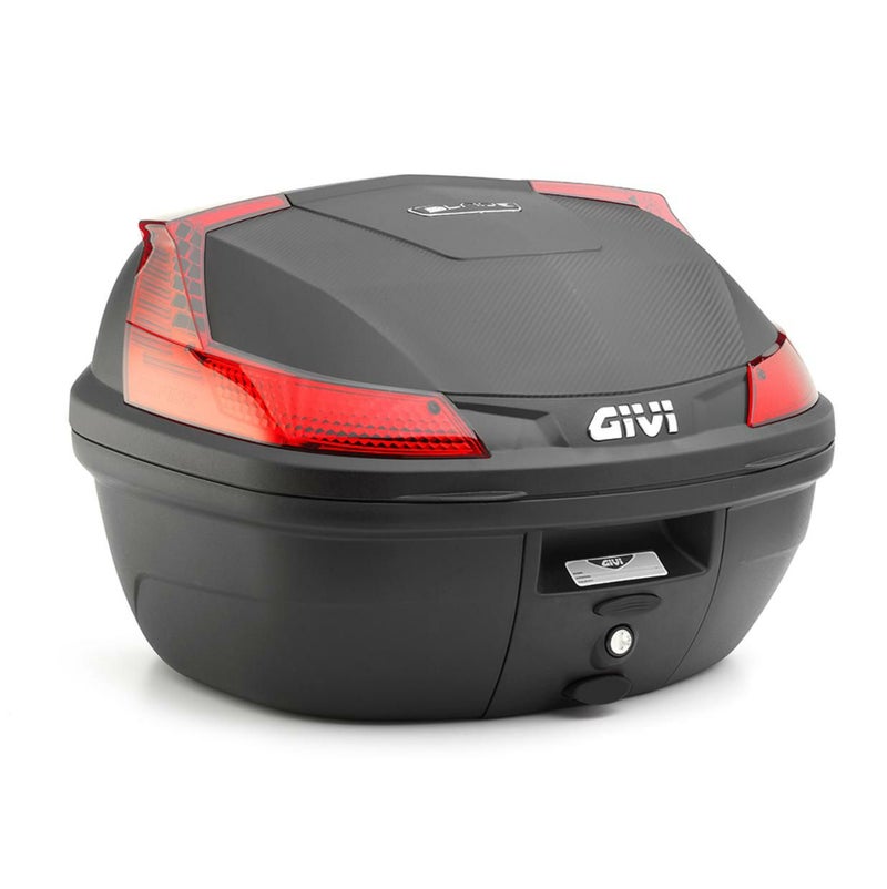 ジビ(GIVI) MONOLOCK 37L トップケース B37ブレード ブラック/レッドリフレクター ユニバーサルベースプレート付_1