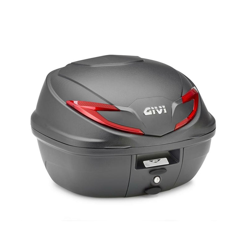 ジビ(GIVI) MONOLOCK 39L トップケース B360N2 ブラック/レッドリフレクター ユニバーサルベースプレート付_1