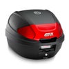 ジビ(GIVI) MONOLOCK 30L トップケース E300N2B ブラック/レッドリフレクター ユニバーサルベースプレート付_1