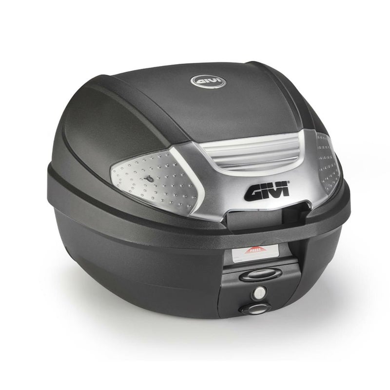ジビ(GIVI) MONOLOCK 30L トップケース E300NT2B ブラック/シルバーカラーリフレクター ユニバーサルベースプレート付_1
