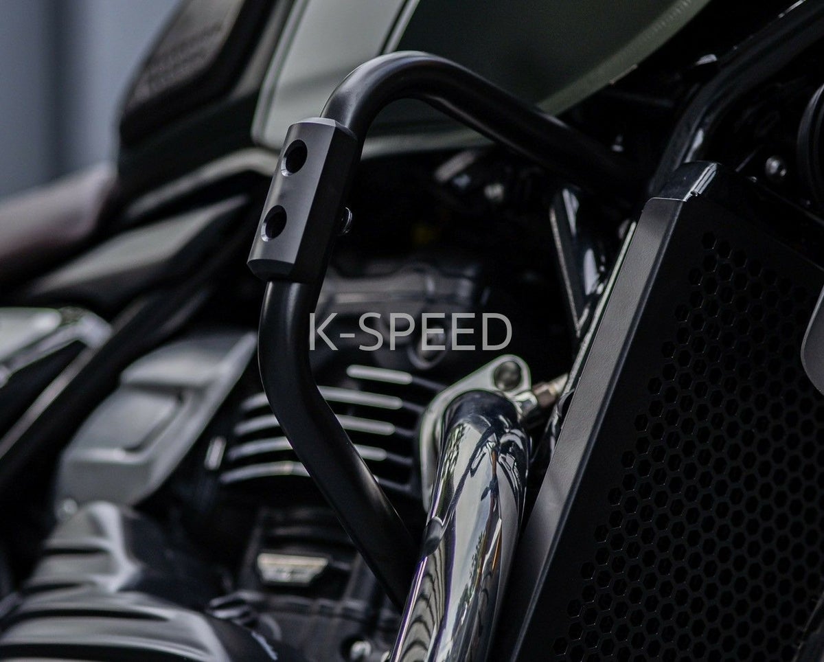 トライアンフ スクランブラー400X/スピード400 エンジンガード Diabolus ブラック K-SPEED_4