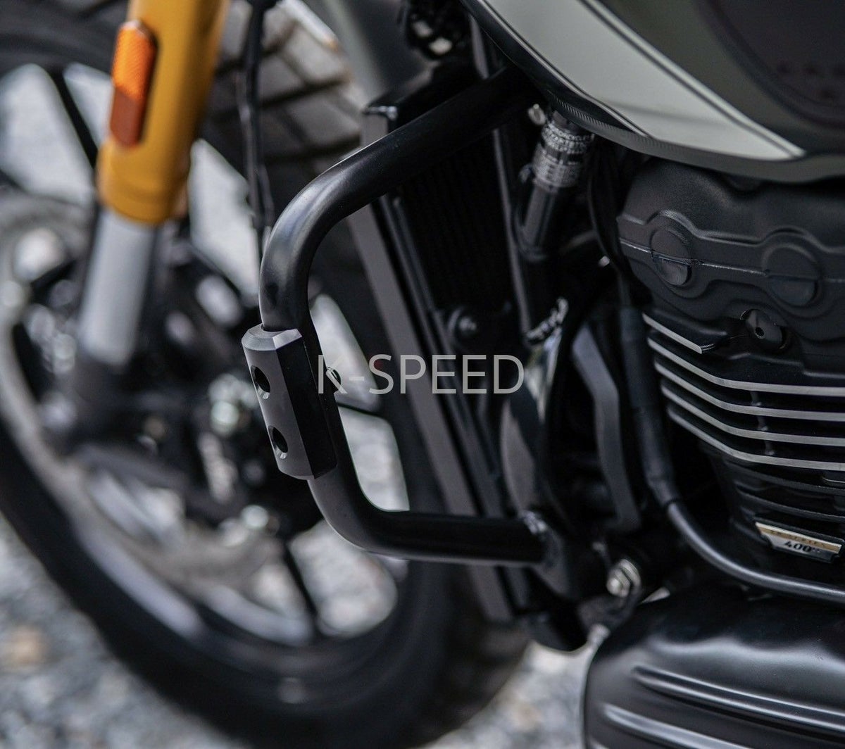 トライアンフ スクランブラー400X/スピード400 エンジンガード Diabolus ブラック K-SPEED_5