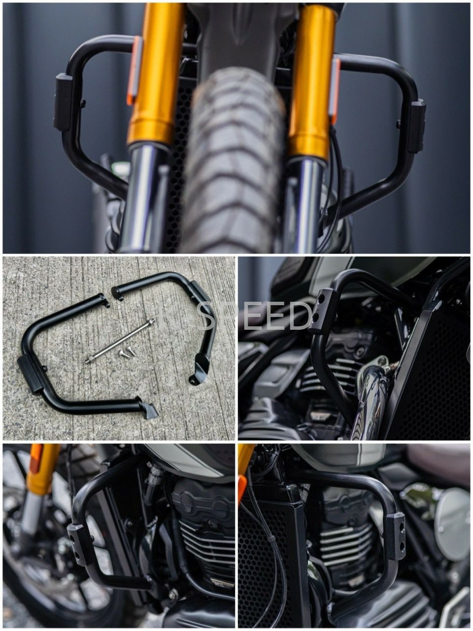 トライアンフ スクランブラー400X/スピード400 エンジンガード Diabolus ブラック K-SPEED_6