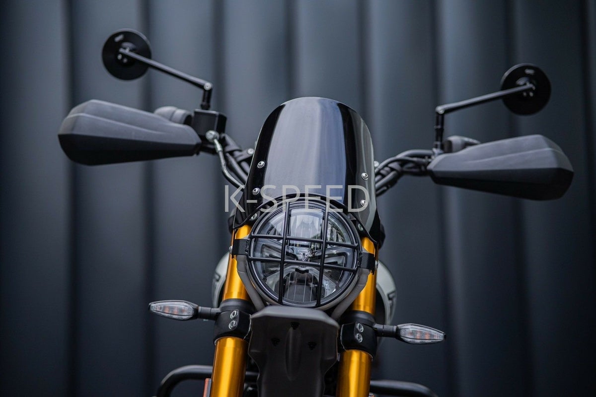 トライアンフ スピード400 ヘッドライトガード Diabolus ブラック K-SPEED_4