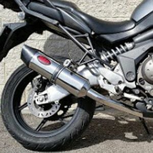 BMW R1150RS オーバルステンレス スリップオンマフラー カーボンチップ