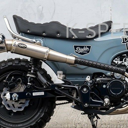 ホンダ ダックス125 フルエキゾーストマフラー Diabolus ブラッシュ