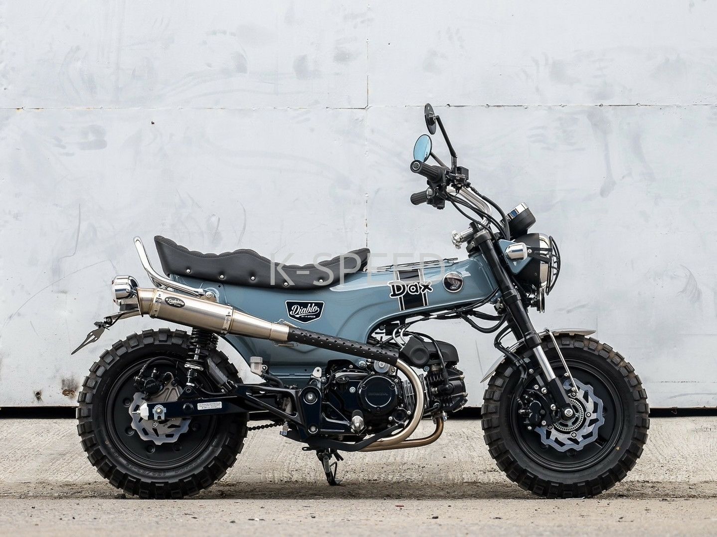 ホンダ ダックス125 フルエキゾーストマフラー Diabolus ブラッシュ