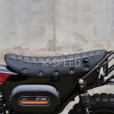 ホンダ ダックス125 シート スクエアパターン Diabolus ブラック K 
