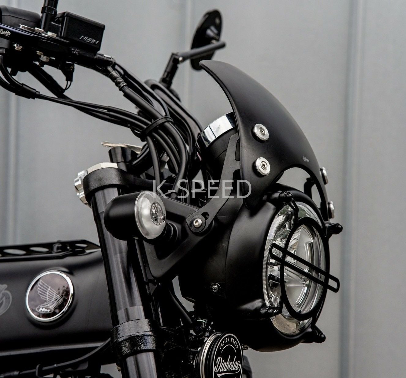 ホンダ ダックス125 スクリーン Diabolus V2 ブラック K-SPEED