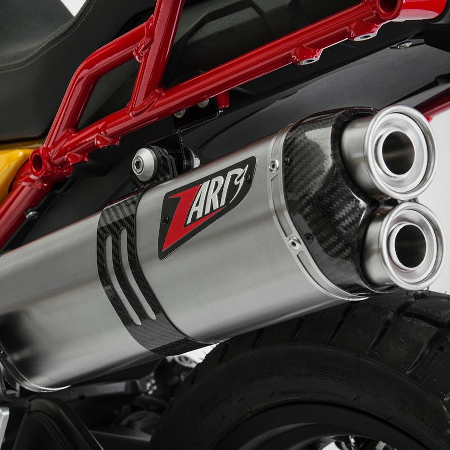 V85TT 19- スリップオンマフラー Eマーク付き ステンレス サテン ZARD