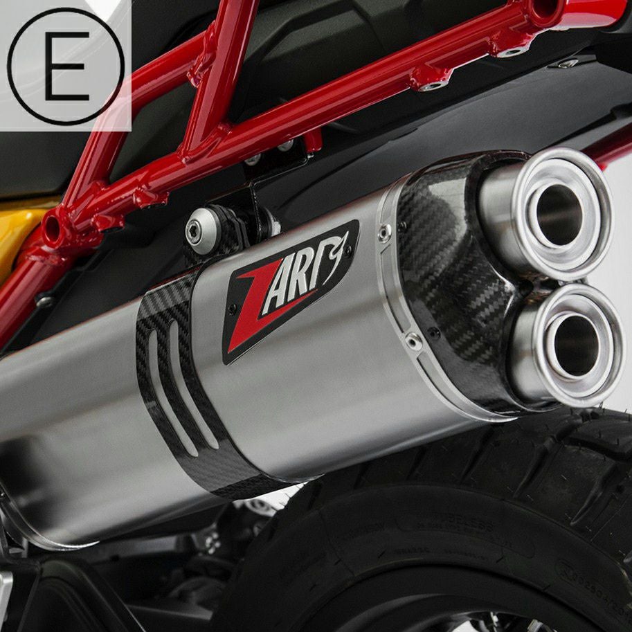 V85TT 19- スリップオンマフラー Eマーク付き ステンレス サテン ZARD